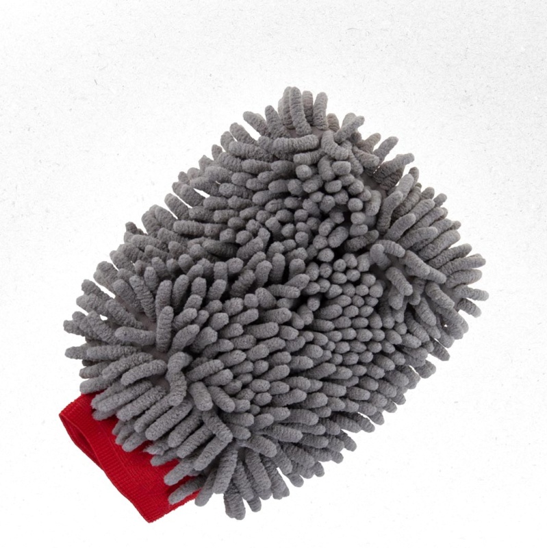 Варежка микрофибра SKYWAY 16*26см шиншилла с сеткой скрапер