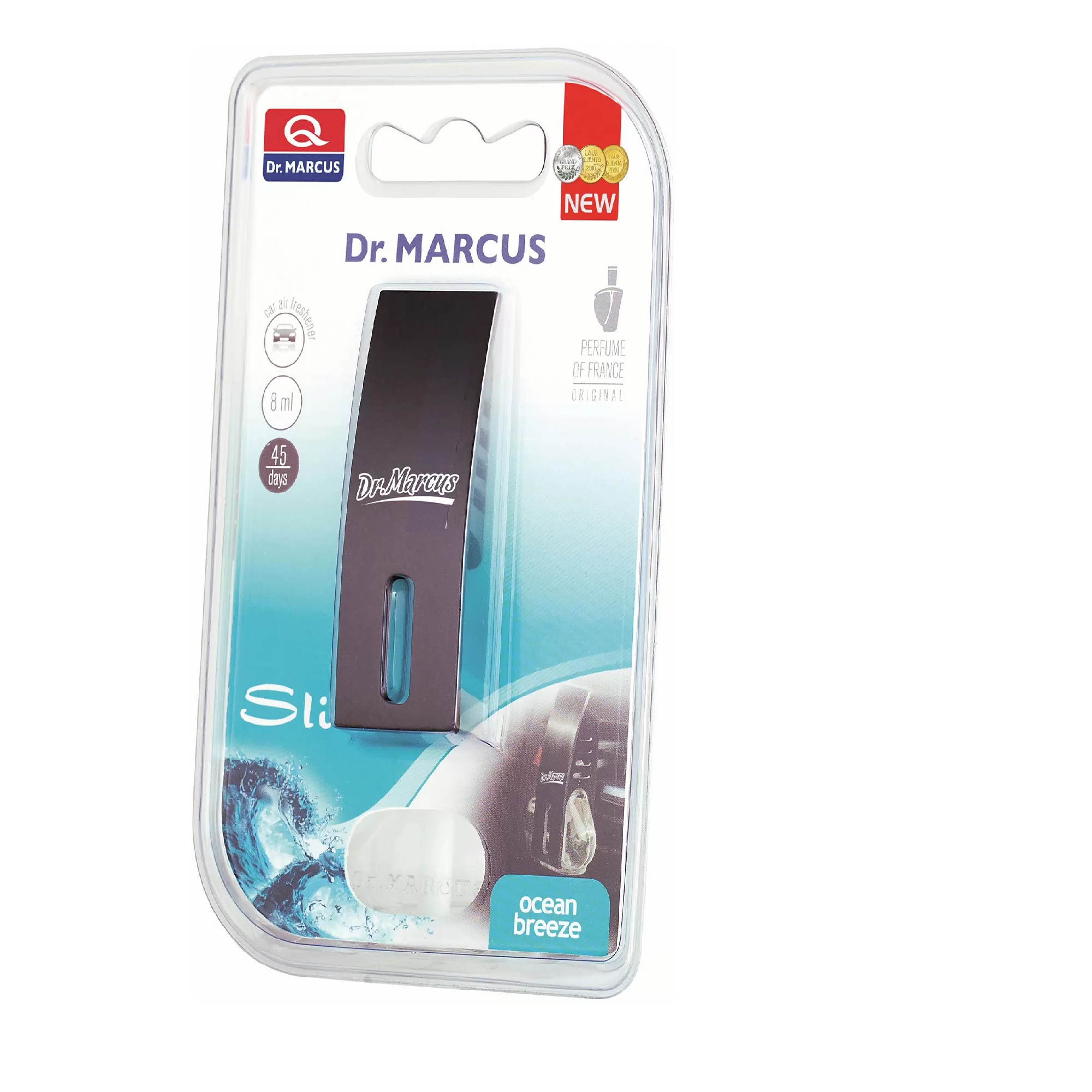 Ароматизатор  DR. MARCUS Slim Ocean Breeze Морская свежесть жидкий на дефлектор Польша 8мл